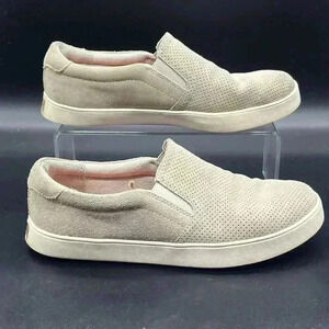 Dr. Scholls madison slip on sneaker beige womens size 7 casual leather upper